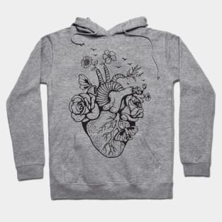 heat anatomical floral Hoodie